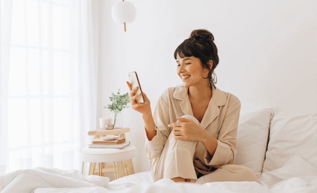 girl with a phone