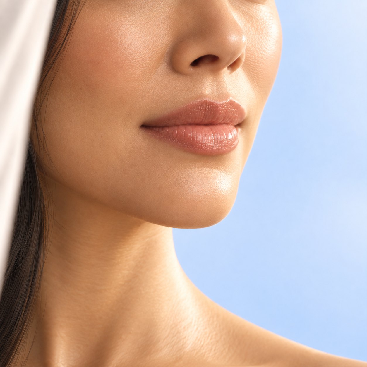 Restylane in Beverly Hills: a smooth, naturally contoured lower face and lips after hyaluronic acid filler at Dr. Cat Plastic Surgery