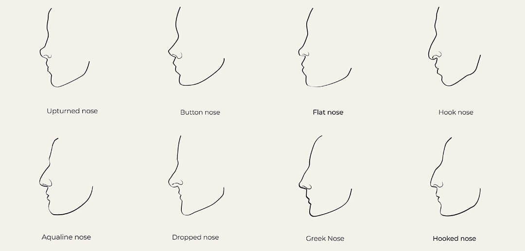 upturned nose drawing